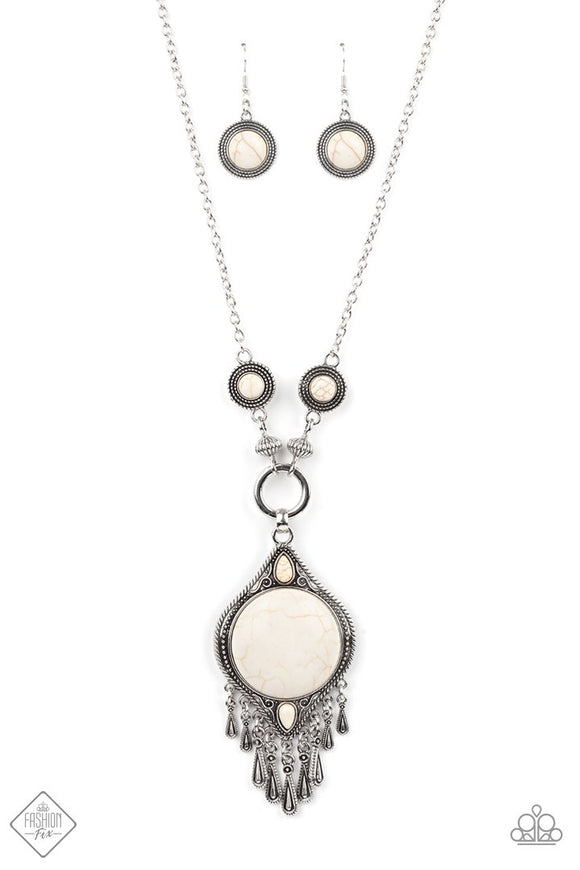 Majestic Mountaineer White Necklace